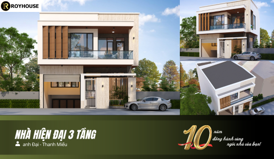 nhà hiện đại 3 tầng