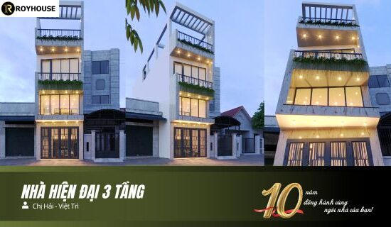 nhà hiện đại 3 tầng
